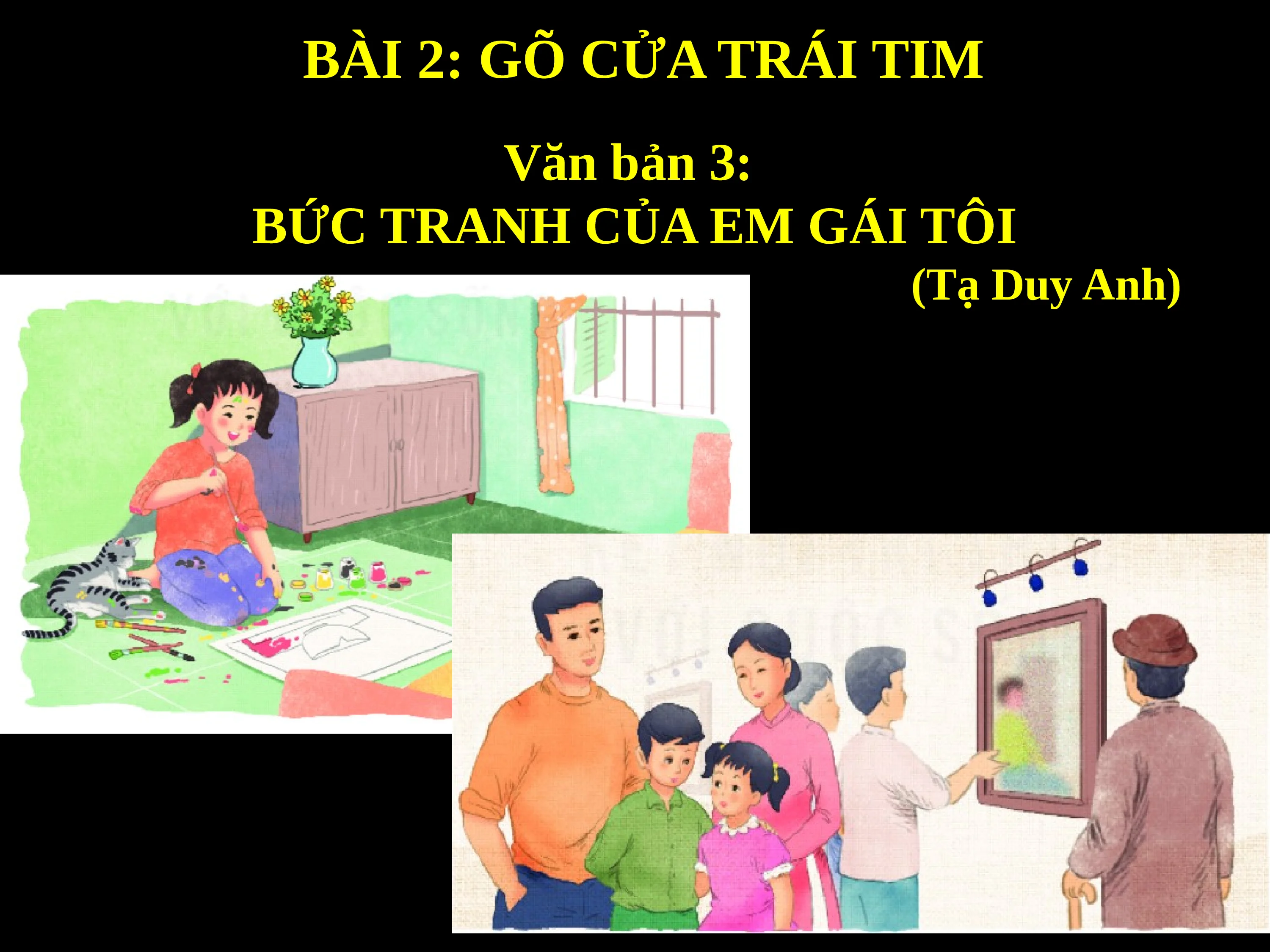 Bức tranh của em gái tôi - Hình ảnh minh họa bài học trong sách giáo khoa.