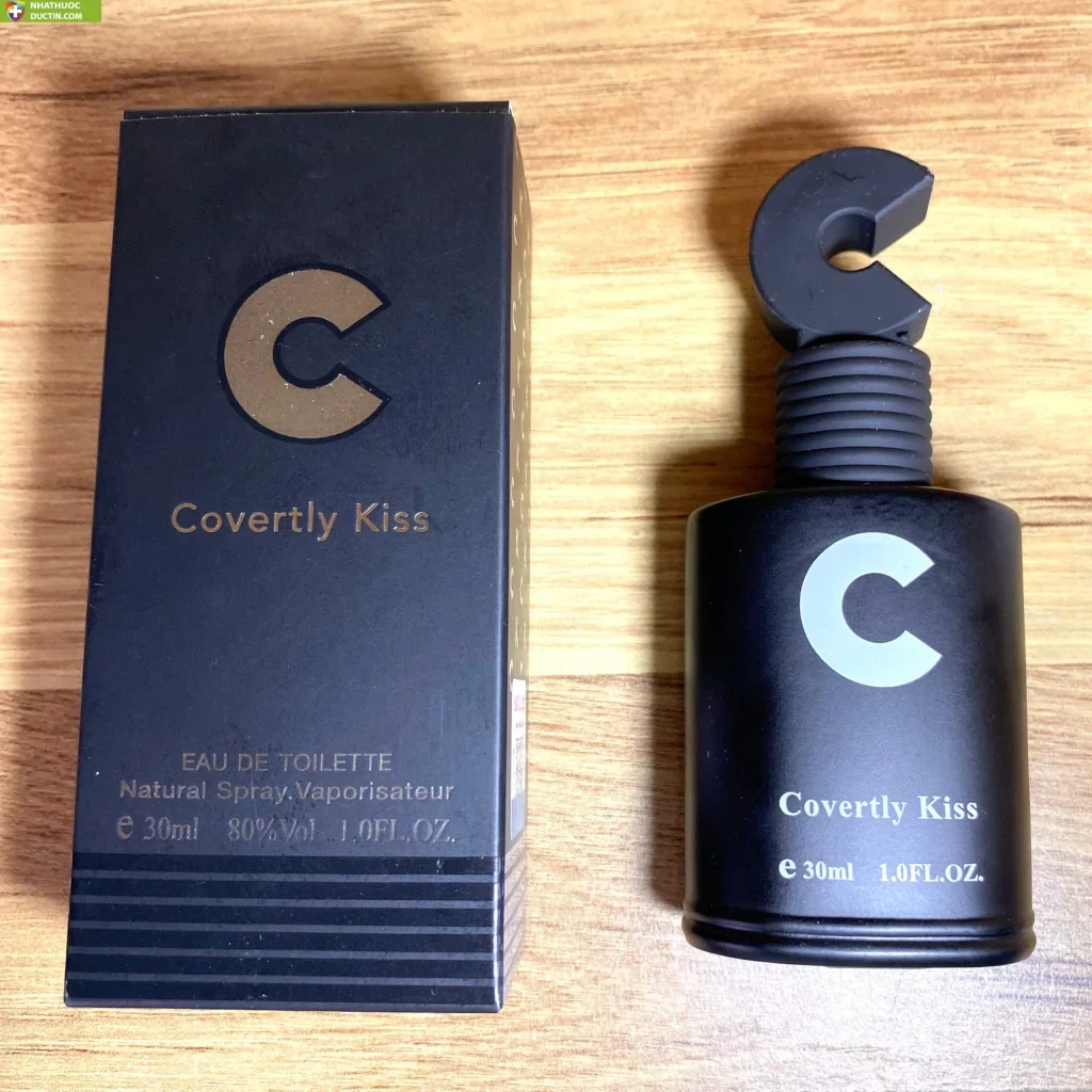 Chai nước hoa kích dục nữ Covertly Kiss chính hãng với thiết kế sang trọng