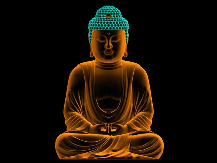 Hình ảnh phật bình an dạng ánh sáng nghệ thuật