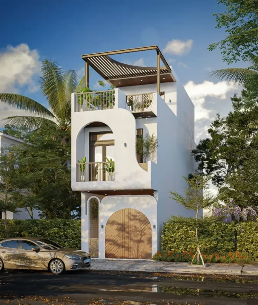 mẫu nhà 2 tầng 1 tum đơn giản (2)