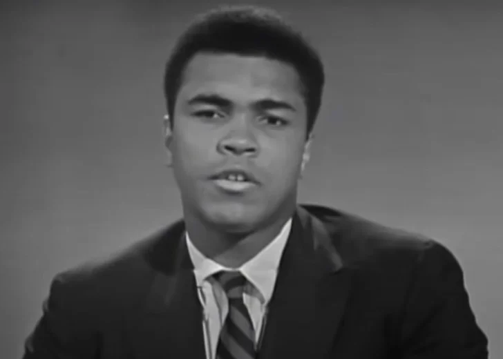 Chân dung đen trắng của võ sĩ quyền Anh Muhammad Ali
