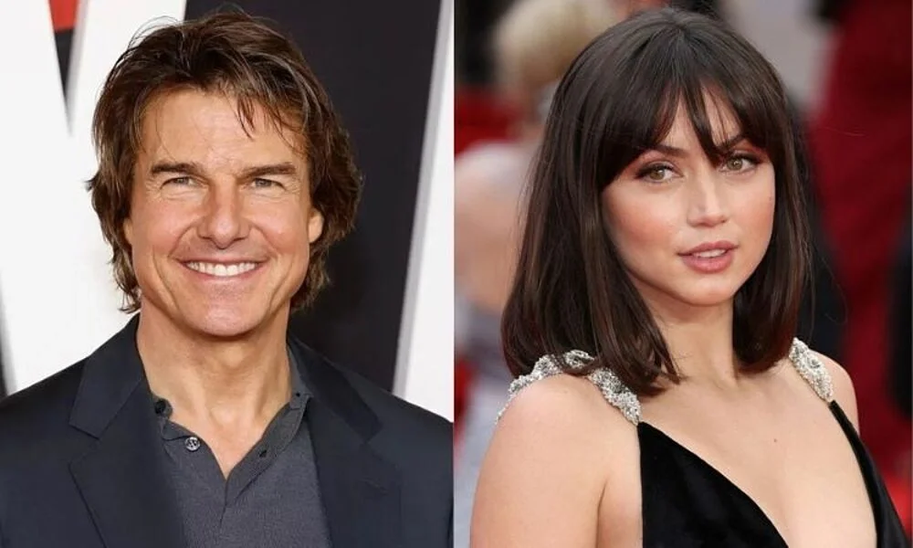 Ảnh ghép Tom Cruise và Ana de Armas tại sự kiện
