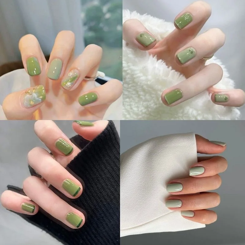 Bỏ Túi Ngay 40+ Mẫu Nail Tay Màu Xanh Lá Tươi Mới, Hiện Đại