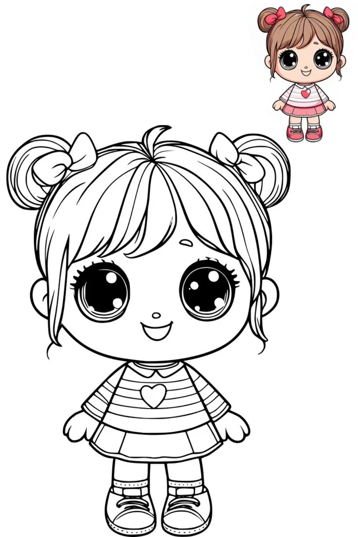 Tranh tô màu chibi 7