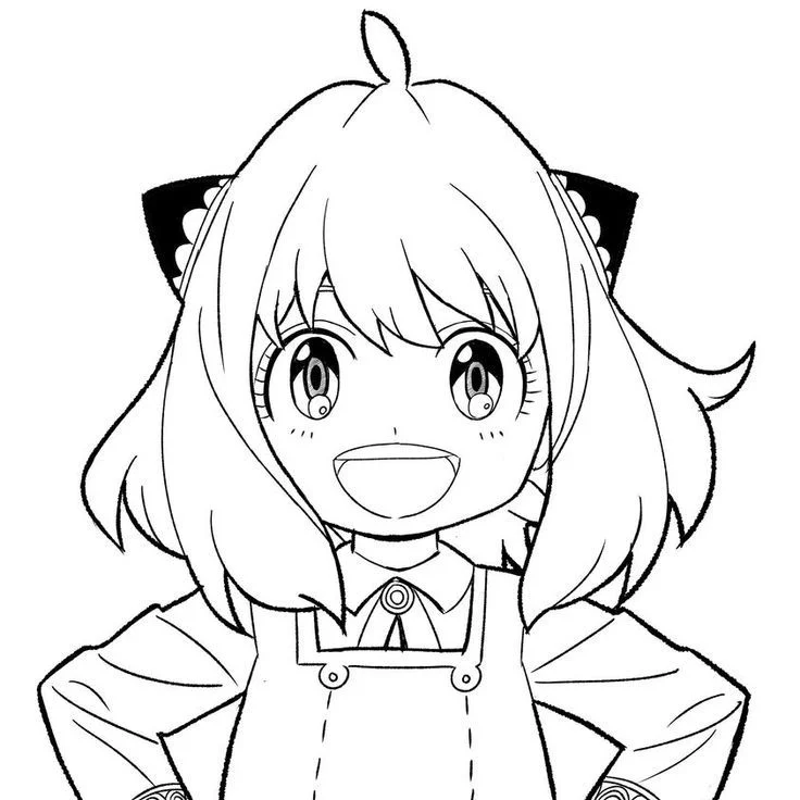 Tranh tô màu chibi anime 4
