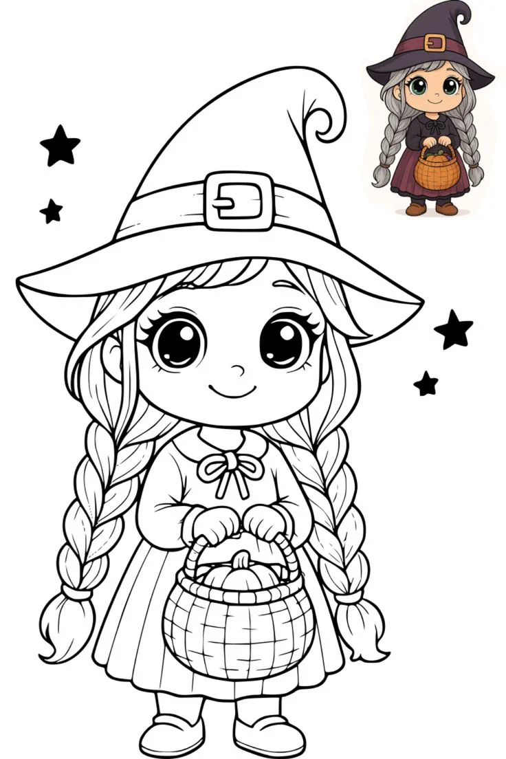 Tranh tô màu chibi 9