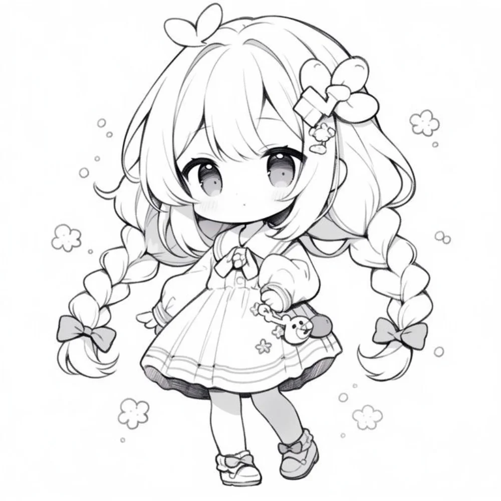 Xem ngay ảnh anime nữ chibi cute dễ vẽ hot