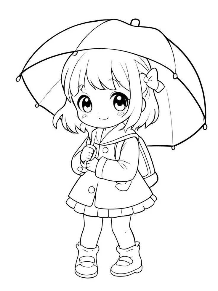 Tranh tô màu chibi 19