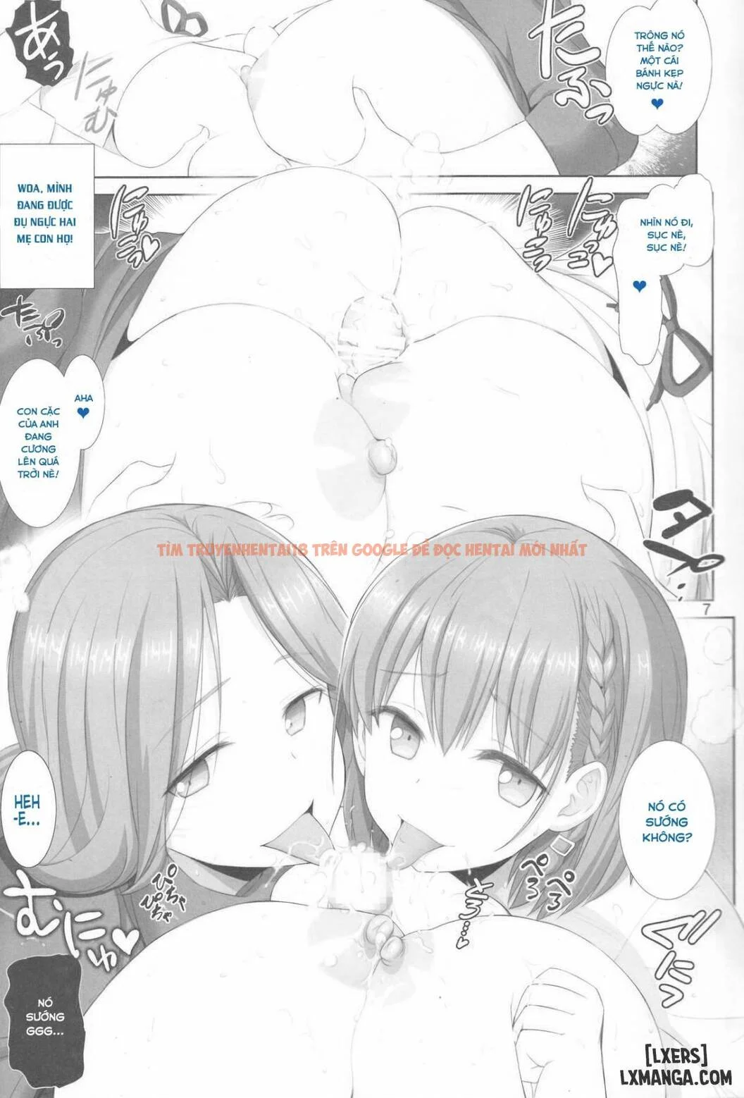Truyện tranh hentai chị em với phong cách manga đen trắng