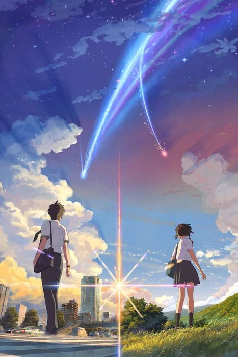 phong cảnh anime Your Name làm ảnh nền tiktok