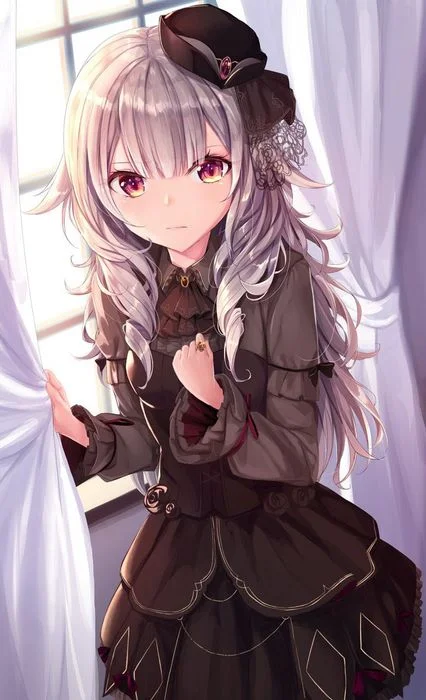 cô gái anime phong cách gothic làm ảnh nền tiktok