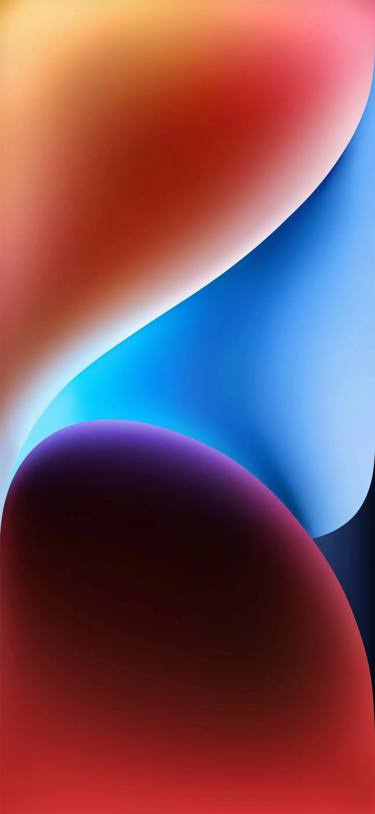 Hình nền iPhone 14 trừu tượng với khối màu đỏ, xanh và đen
