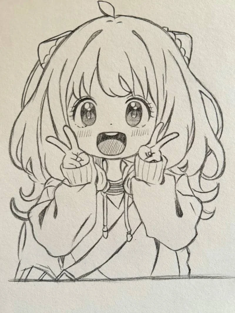 tranh vẽ người anime đẹp