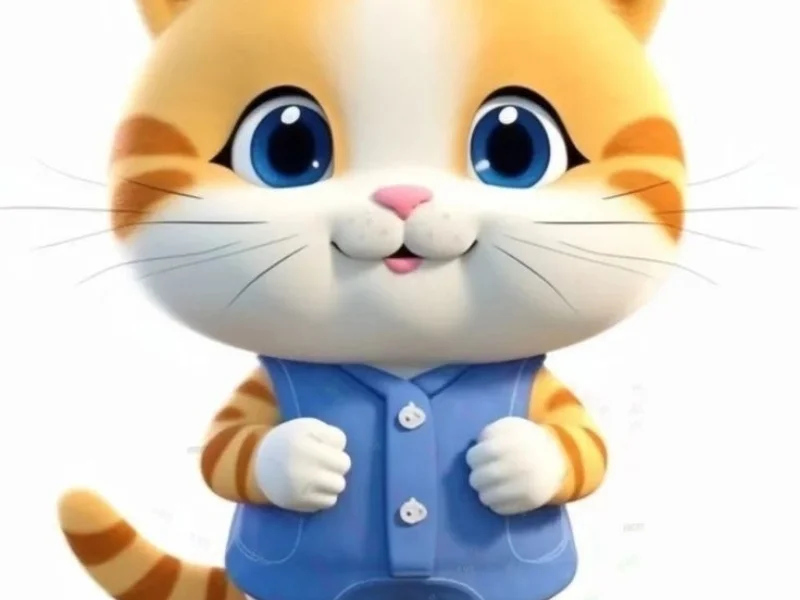 Hình mèo cute 3D đáng yêu