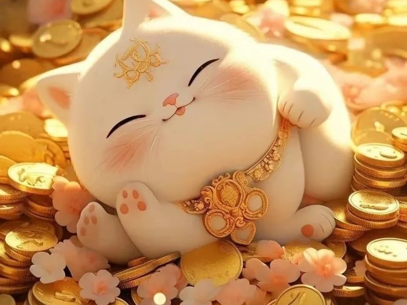Ảnh mèo thần tài thu hút tài lộc