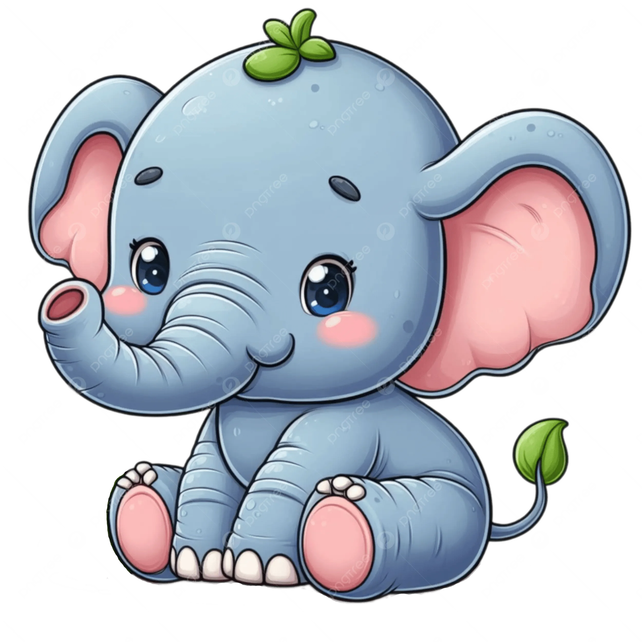 Hình ảnh Một Chú Voi Con Dễ Thương Trong Tư Thế Ngồi PNG , Phim Hoạt Hình Minh Họa, Con Voi Dễ Thương, Con Voi PNG trong suốt và Vector để tải