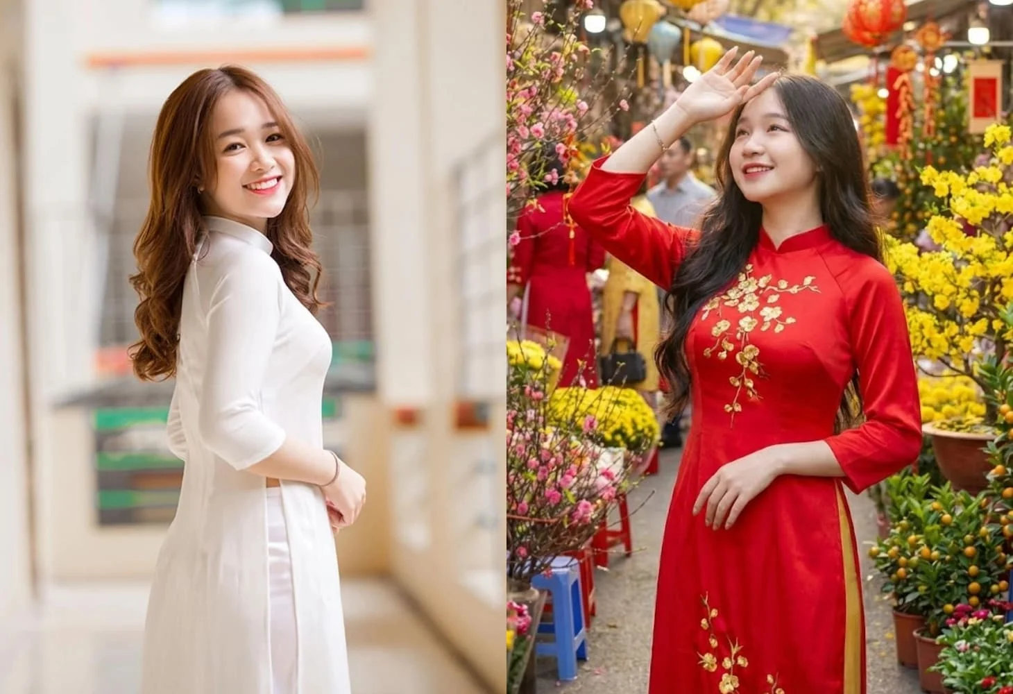 20+ Kiểu tóc mặc áo dài đón Tết 2026 xinh đẹp, trẻ trung, thanh lịch (4)
