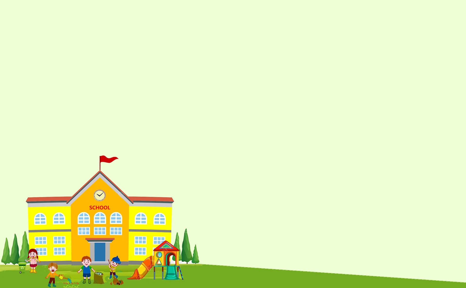 Hình nền powerpoint trường học hoạt hình