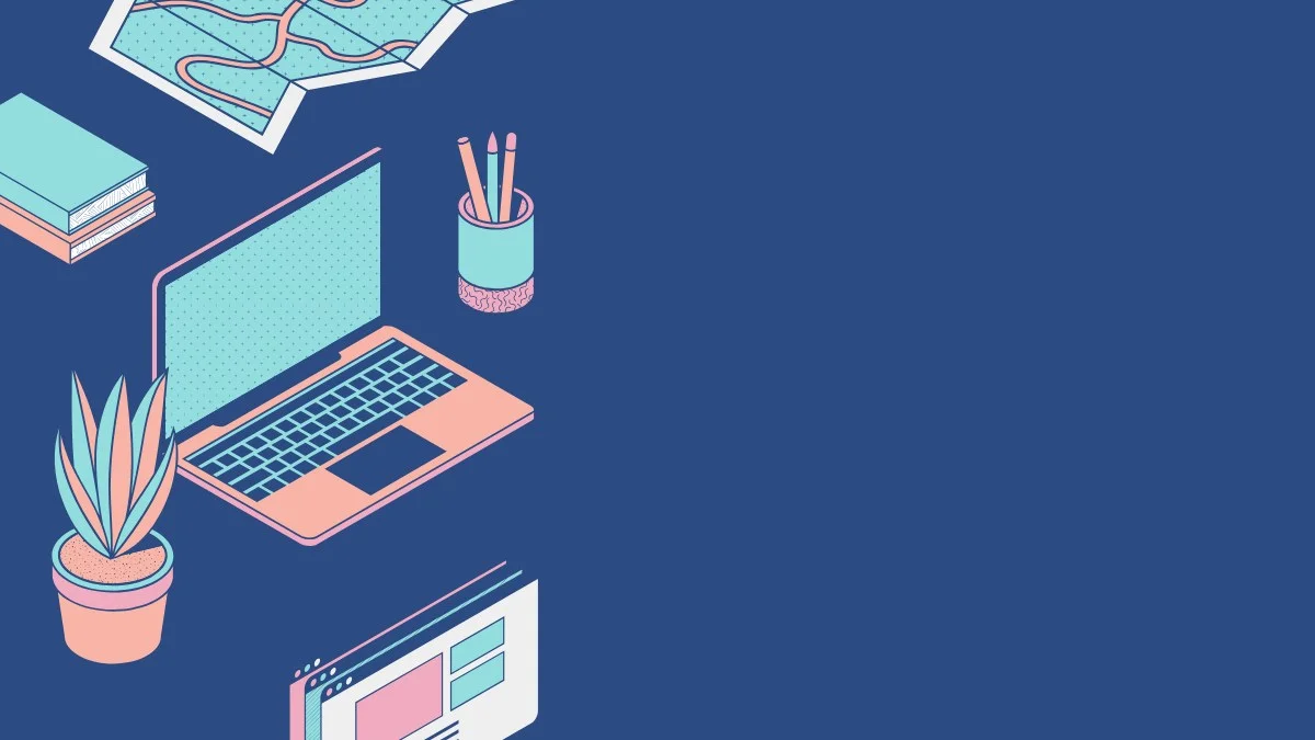 hình nền powerpoint không gian làm việc văn phòng tối giản