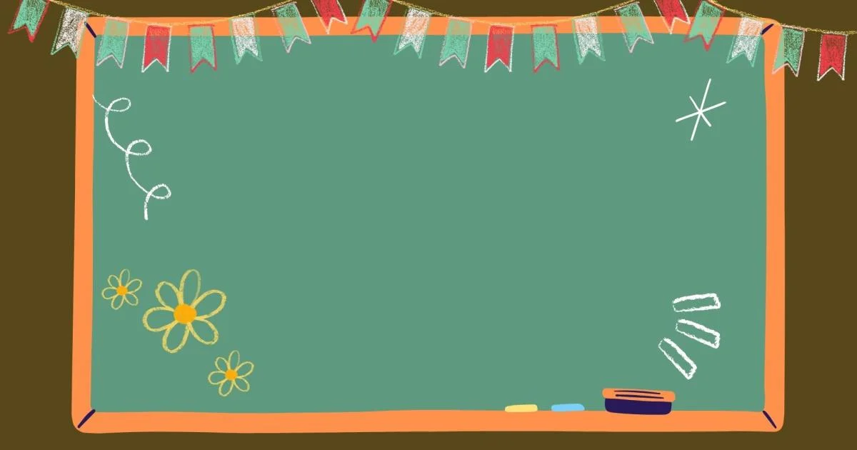 hình nền powerpoint bảng xanh trang trí dễ thương