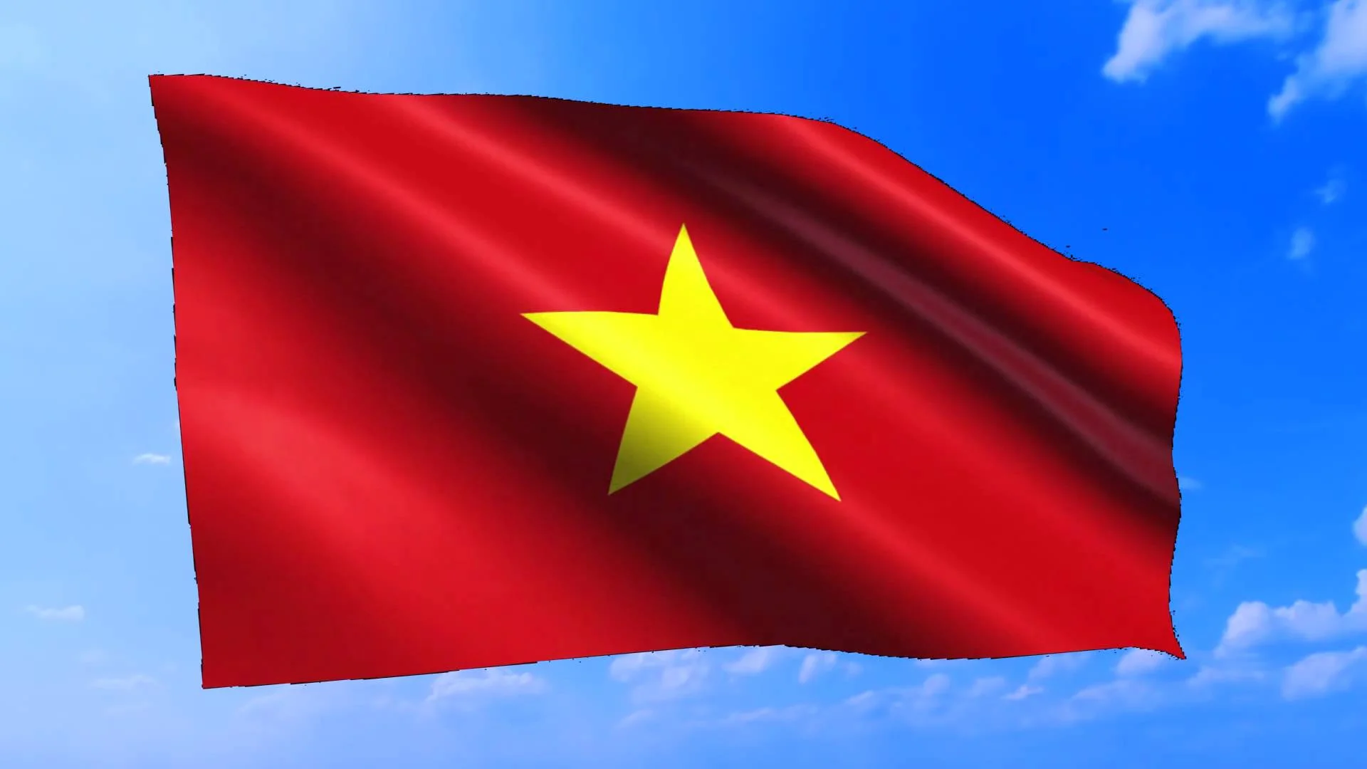 hình ảnh lá cờ việt nam tung bay phấp phới trên bầu trời