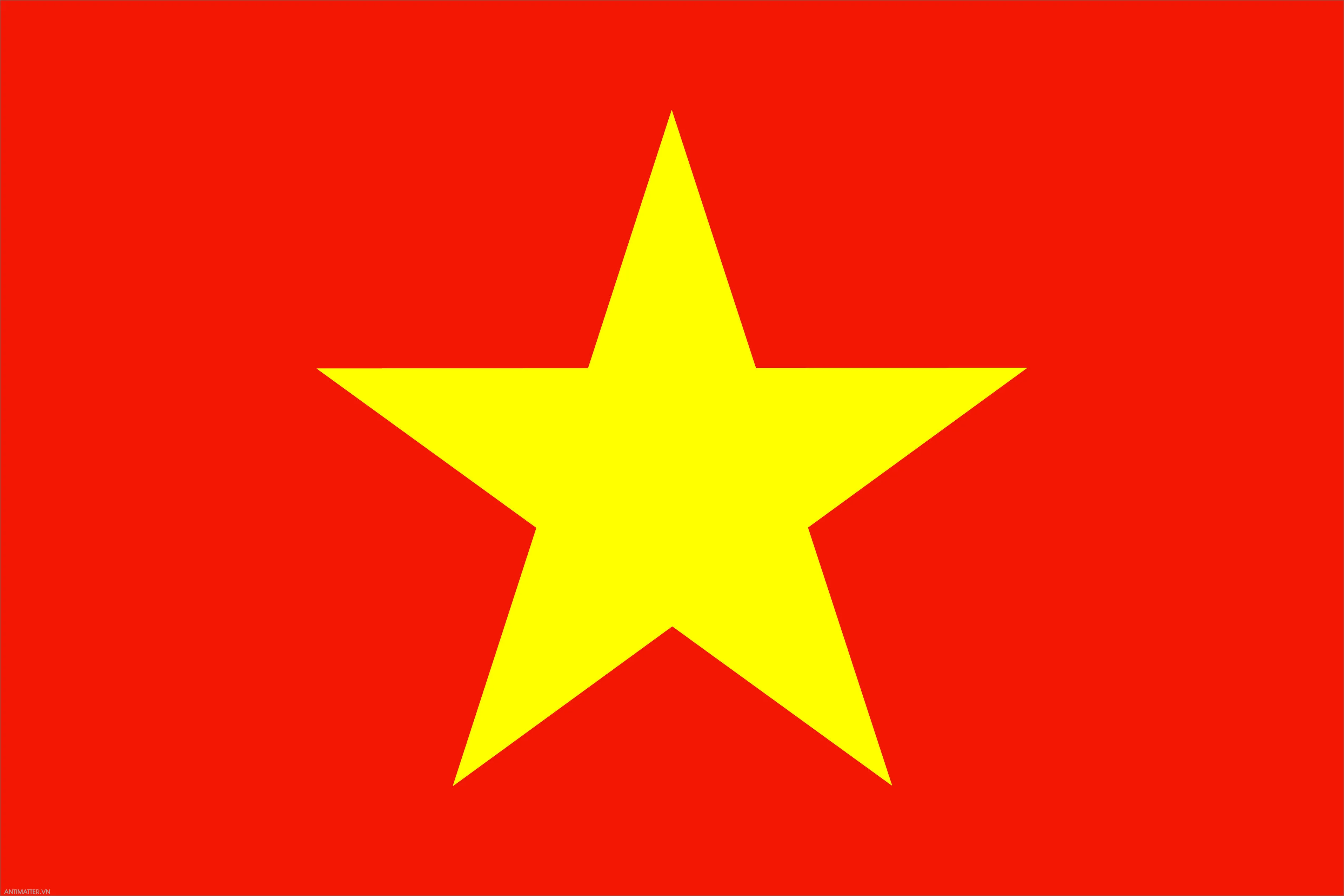 Hình ảnh lá cờ Việt Nam với ngôi sao vàng trên nền đỏ rực rỡ