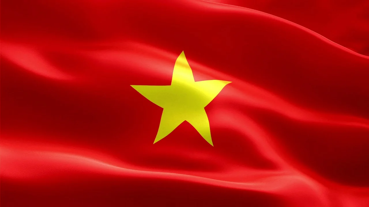 hình ảnh lá cờ việt nam với ngôi sao vàng rực rỡ trên nền đỏ